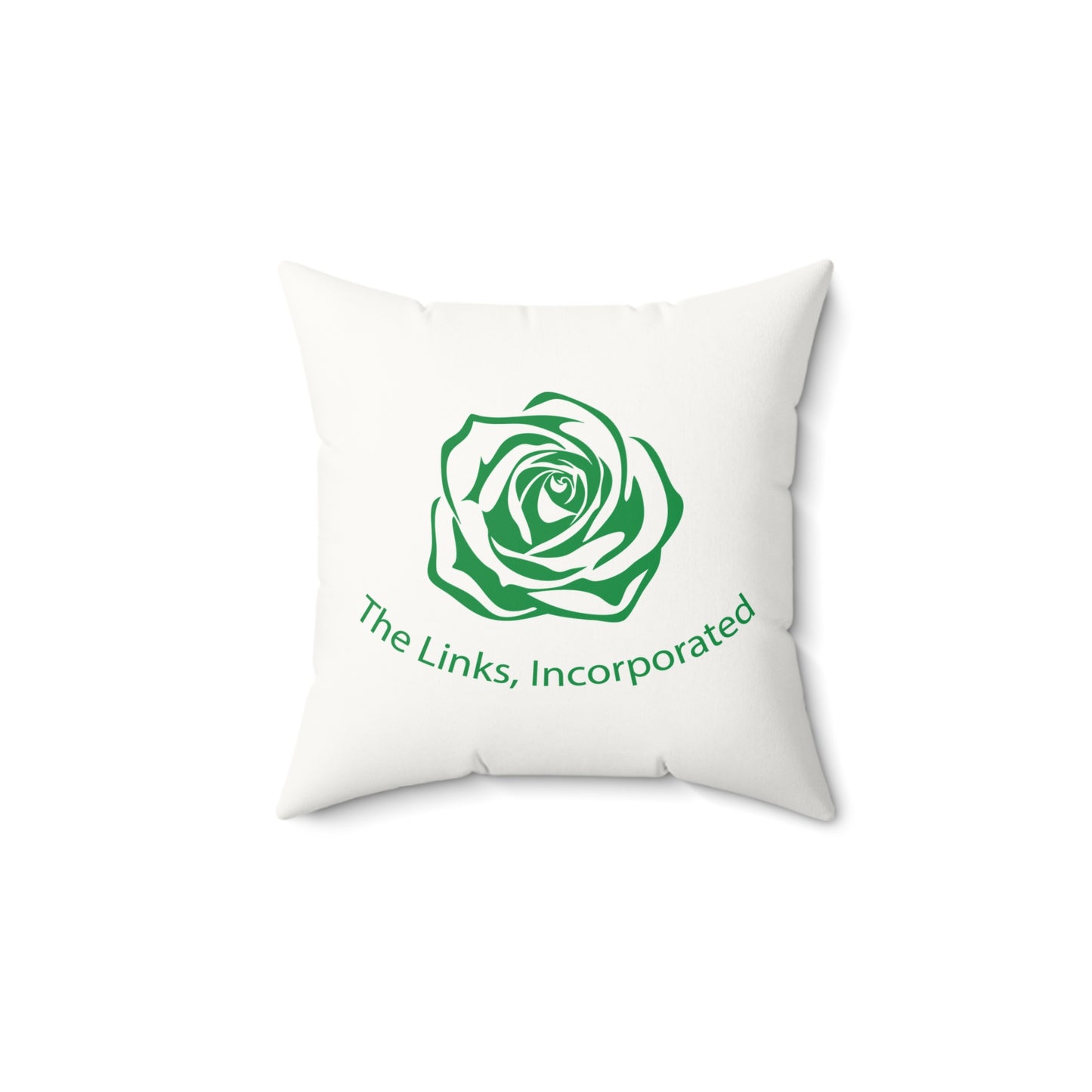 Links Rose Faux Suede Square Pillow