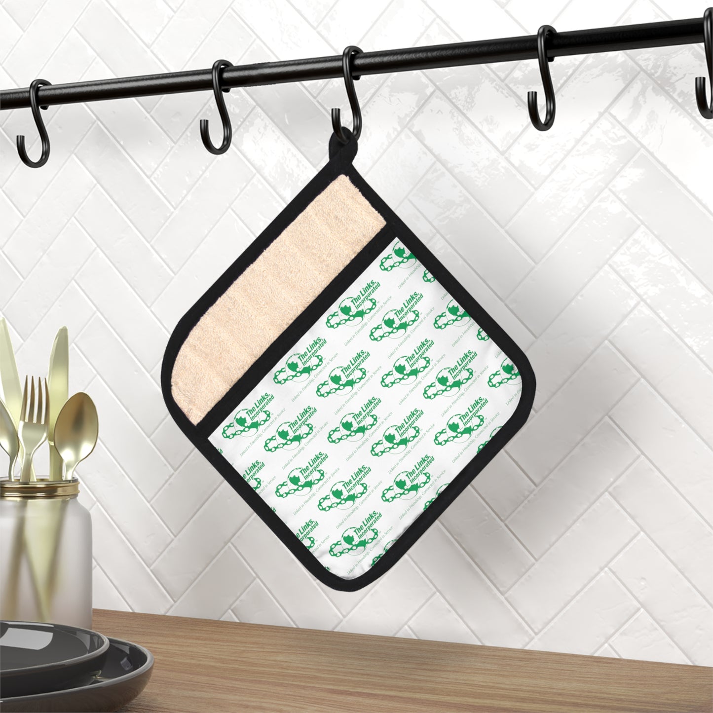 Links Pot Holder with Pocket