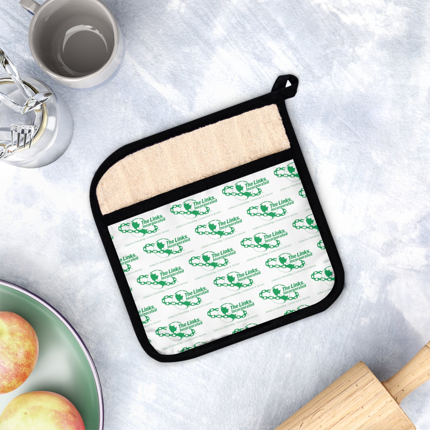 Links Pot Holder with Pocket