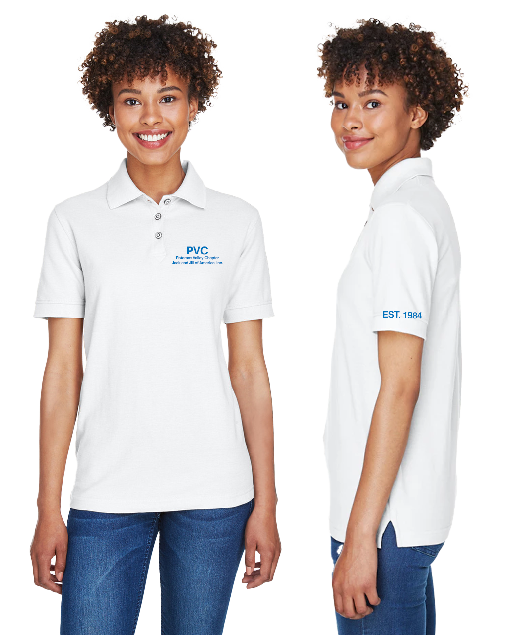 Jack and Jill Unisex Embroidered Polo Shirt