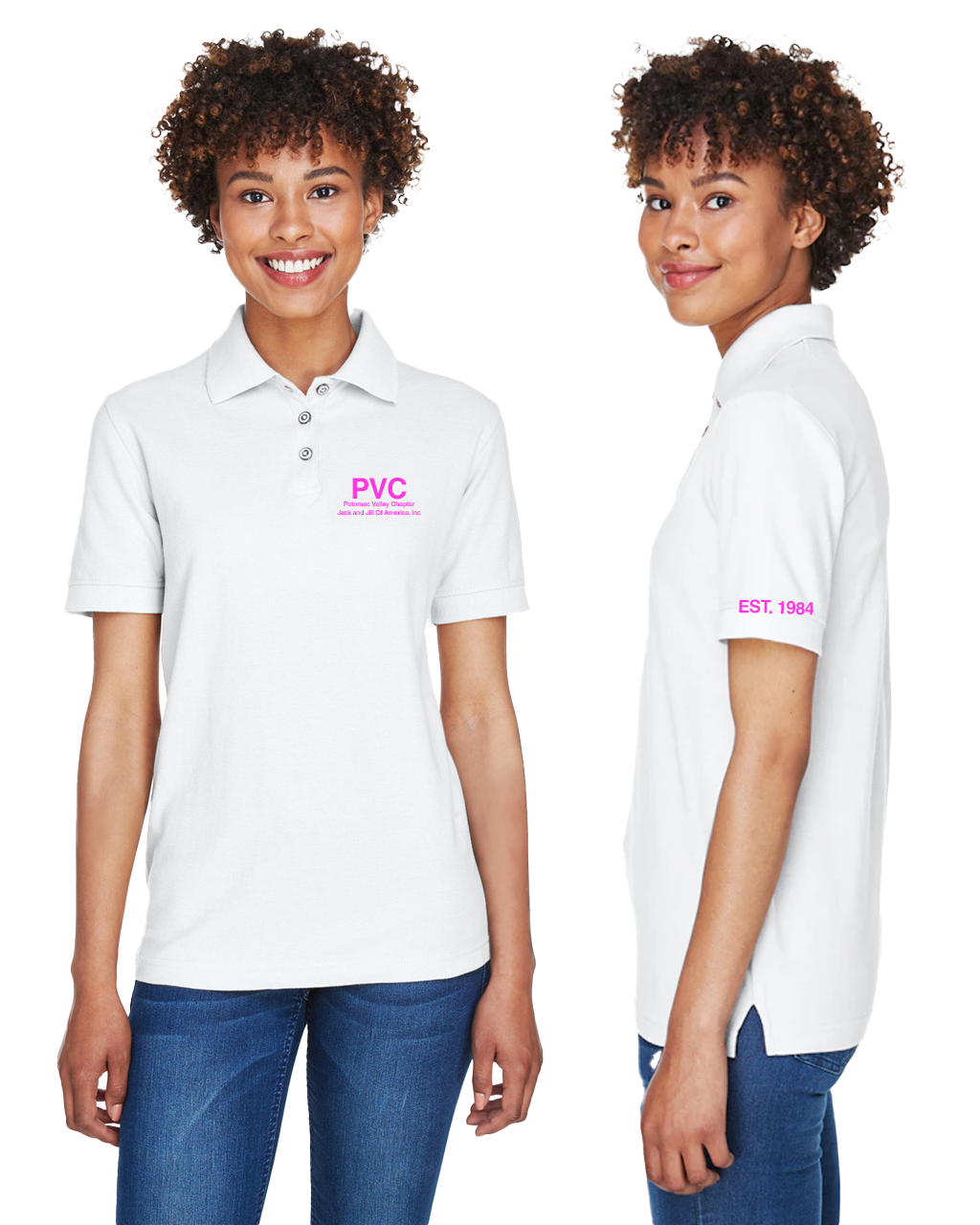 Jack and Jill Unisex Embroidered Polo Shirt